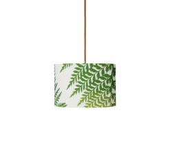 Abat-jour, Fern leaves graphic, vert, Ø17,5cm, H12cm - Ebb and Flow