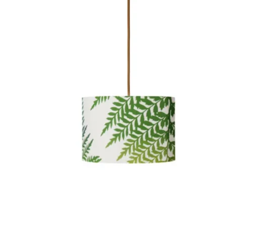 Abat-jour, Fern leaves graphic, vert, Ø17,5cm, H12cm - Ebb and Flow