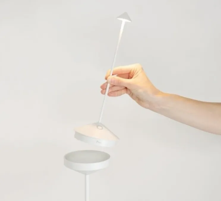 Accessoires,pied de lampe, Pina, Noir, Ø16,6cm, H93cm - Zafferano