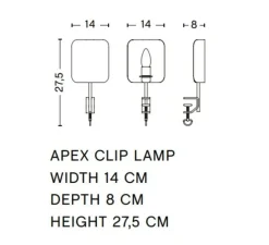 Applique à pince, Apex Clip, vert, L14cm, H27,5cm - HAY