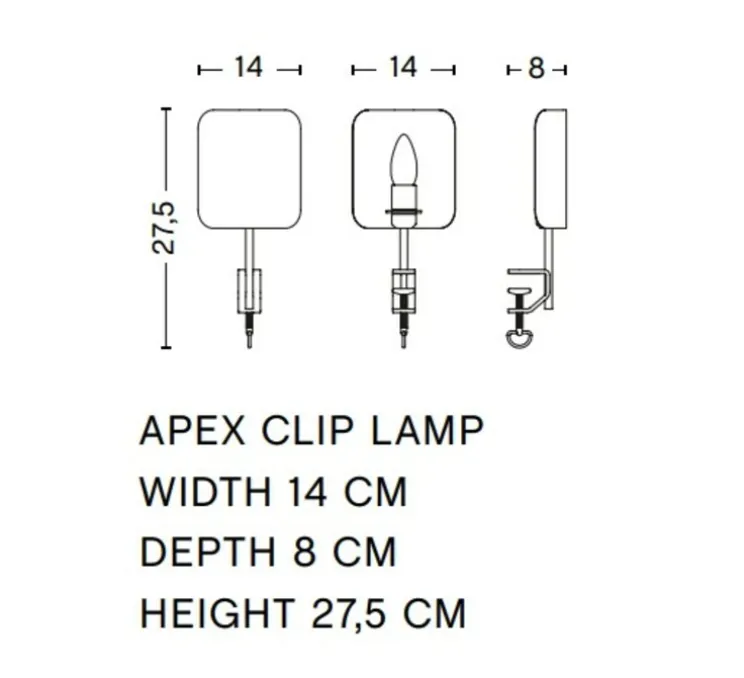 Applique à pince, Apex Clip, vert, L14cm, H27,5cm - HAY