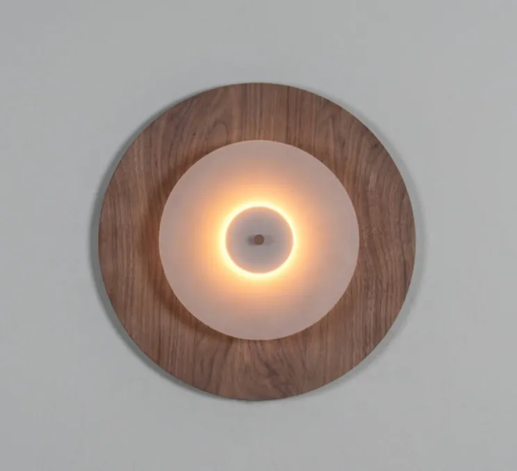 Applique, Aeroplan Bois, LED, 3000K, 1400 lm, Ø32cm, H6.5cm - Loftlight