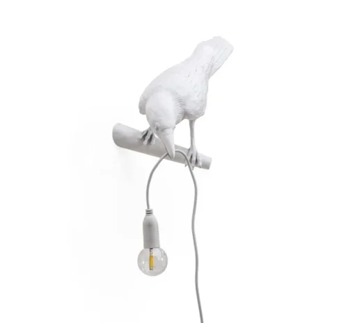 Applique, Bird Lamp Looking Left Indoor, blanc, L32,8cm, H14,5cm - Seletti