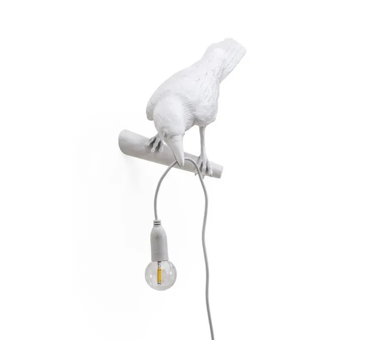 Applique, Bird Lamp Looking Left Indoor, blanc, L32,8cm, H14,5cm - Seletti