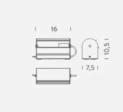 Applique, cylindrique petite, Charlotte Perriand, bleu, L16cm, H7,5cm - Nemo lighting