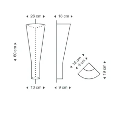 Applique d'angle, Secto 4236, bouleau, sans câble, Ø26cm, H60cm - Secto Design