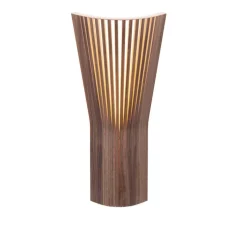 Applique d'angle, Secto 4237 Small , Noyer, sans câble, Ø21cm, H45cm - Secto Design