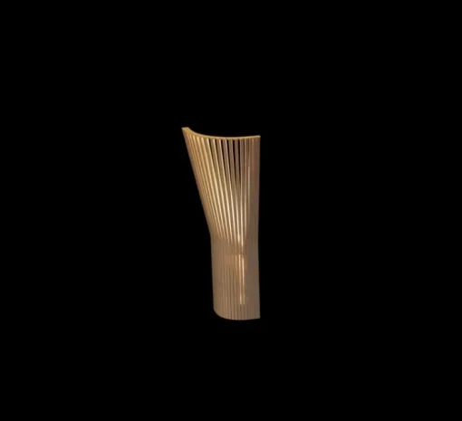 Applique d'angle, Secto 4237 Small , Noyer, sans câble, Ø21cm, H45cm - Secto Design