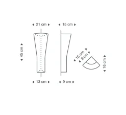 Applique d'angle, Secto 4237 Small, blanc, sans câble, Ø21cm, H45cm - Secto Design