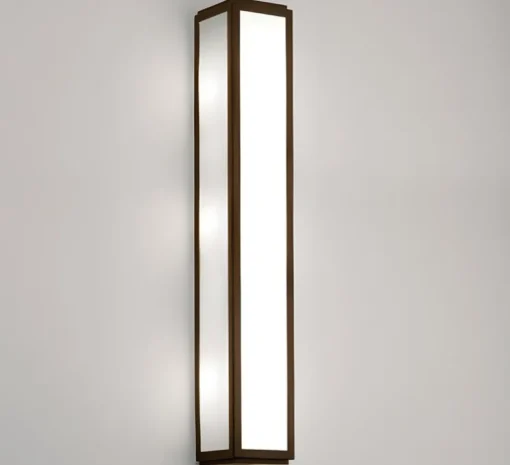 Applique de salle de bain, Mashiko Wall 600, bronze, IP44, LED, 3000K, 899 lm, Ø8cm, H60cm - Astro