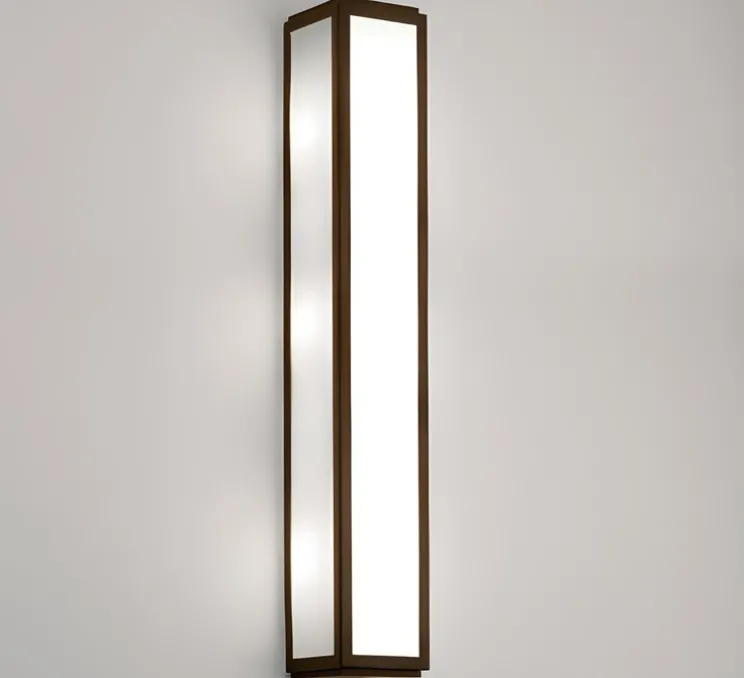 Applique de salle de bain, Mashiko Wall 600, bronze, IP44, LED, 3000K, 899 lm, Ø8cm, H60cm - Astro