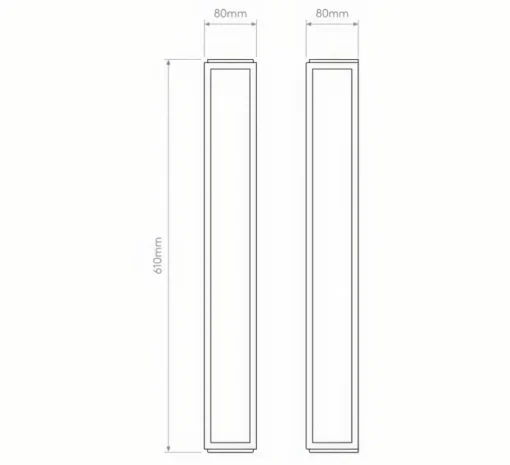 Applique de salle de bain, Mashiko Wall 600, bronze, IP44, LED, 3000K, 899 lm, Ø8cm, H60cm - Astro