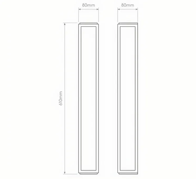Applique de salle de bain, Mashiko Wall 600, bronze, IP44, LED, 3000K, 899 lm, Ø8cm, H60cm - Astro