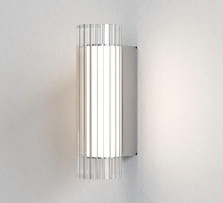 Applique de salle de bain, io 265, chrome, verre, IP44,L8cm, H26,5cm - ASTRO