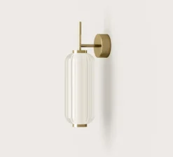 Applique de salle de bain, Elma A1312, or antique, IP44, LED, dim, 2700K, 600 lm, L12cm, H42cm - Aromas del Campo