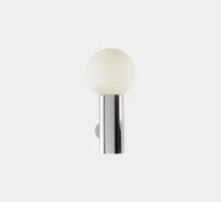 Applique de salle de bain, Mist simple, chrome, IP44, Ø10cm, H20cm - LEDs C4