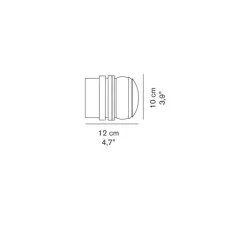 Applique de salle de bain, Fresnel, IP44, chrome, Ø12cm, H10cm - Oluce