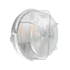 Applique de salle de bain, hublot en bakélite, IP54, blanc, verre transparent, H17cm, L21,5cm - Zangra