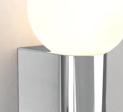 Applique de salle de bain, Ortona Single, chrome poli, IP44, L9cm, H24,3cm - Astro