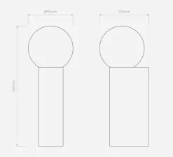 Applique de salle de bain, Ortona Single, chrome poli, IP44, L9cm, H24,3cm - Astro