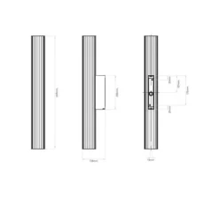 Applique de salle de bain, io 665, LED, 3000K, 825lm, chrome, verre, IP44,L8cm, H66,5cm - ASTRO