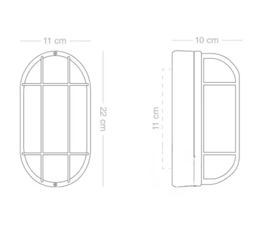 Applique de salle de bain, Benji, verre transparent, bleu, IP44, L11cm, H22cm - Zangra