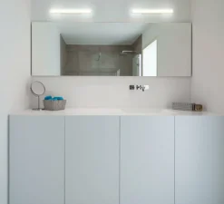 Applique de salle de bain, Mirba 2.0, blanc, IP44,LED, 2700K, 820lm, Ø4cm, H60,9cm - Wever&Ducré