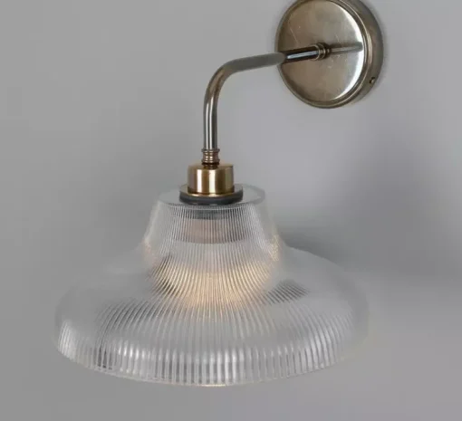 Applique de salle de bain, Mono, laiton antique, IP65, Ø30cm, H35cm - Mullan Lighting