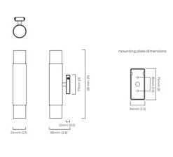 Applique de salle de bain, Roma Tall , laiton et albâtre, IP44, LED, 2700K, L5,4cm, H8,5cm - CTO lighting