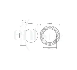 Applique de salle de bain, Alicia, rose, IP44, L22cm, H22cm-Elements lighting