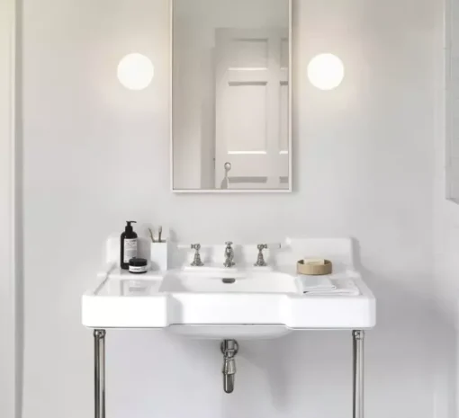 Applique de salle de bain, Zeppo, blanc, chrome, IP44, L15cm, H15cm - Astro