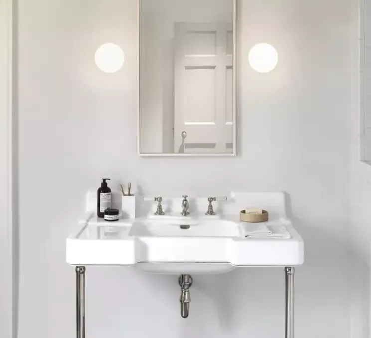 Applique de salle de bain, Zeppo, blanc, chrome, IP44, L15cm, H15cm - Astro