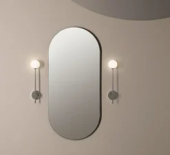 Applique de salle de bain, Orb single, chrome poli, IP44, L8cm, H38cm - Astro