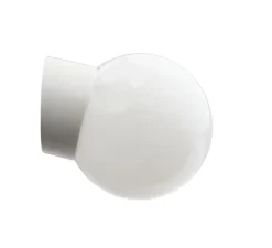 Applique de salle de bain, Light.O.016, blanc, avec Glass006, Ø10cm, P17,5cm, IP54 - Zangra
