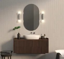 Applique de salle de bain, Ortona Twin, chrome poli, IP44, L9cm, H38,5cm - Astro