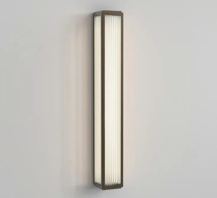 Applique de salle de bain, Boston 600, bronze, IP44, LED, 3000K, 780 lm, Ø8cm, H61cm - Astro