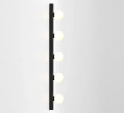 Applique de salle de bain, Cabaret 5 II, noir mat, IP44, cm, L70cm, H6,5cm - Astro