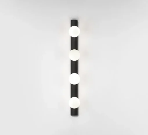 Applique de salle de bain, cabaret 4 II, noir mat, IP44, L55cm, H6,5cm - Astro