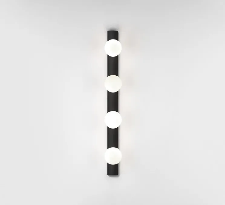 Applique de salle de bain, cabaret 4 II, noir mat, IP44, L55cm, H6,5cm - Astro
