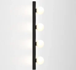 Applique de salle de bain, cabaret 4 II, noir mat, IP44, L55cm, H6,5cm - Astro