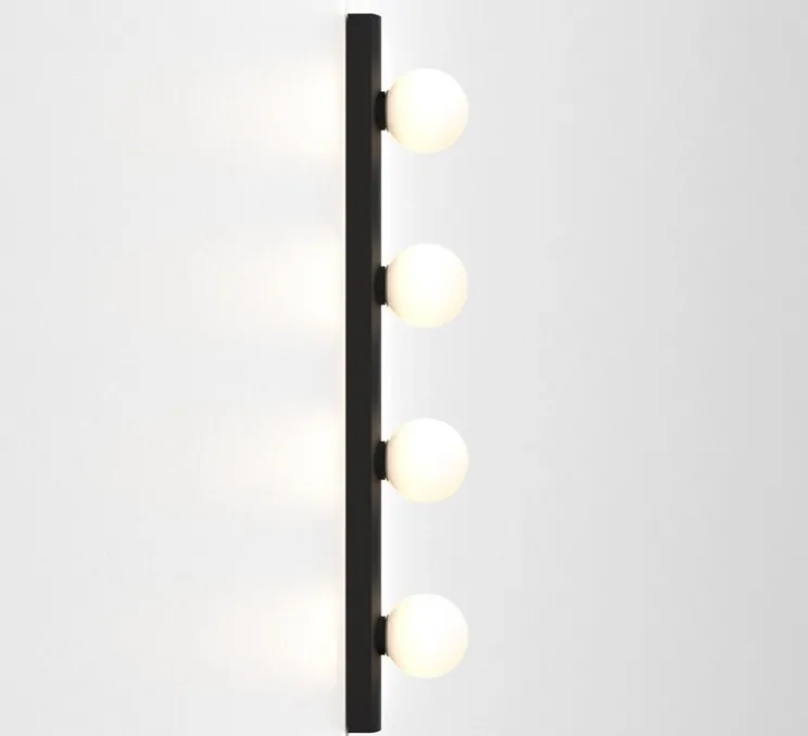 Applique de salle de bain, cabaret 4 II, noir mat, IP44, L55cm, H6,5cm - Astro