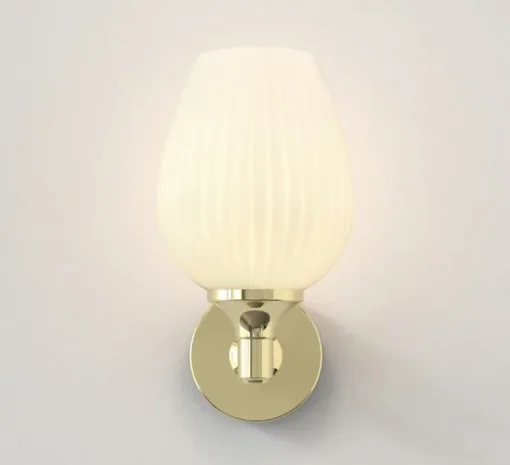 Applique de salle de bain, Liberty, laiton poli, IP44, L12,4cm, H23,5cm - Astro