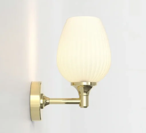 Applique de salle de bain, Liberty, laiton poli, IP44, L12,4cm, H23,5cm - Astro
