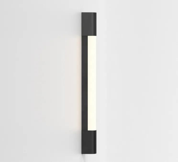 Applique de salle de bain, Palermo 600 LED, noir mat, IP44, LED, 3000K, 346lm, L60cm, H60cm - Astro Lighting