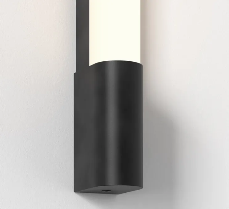 Applique de salle de bain, Palermo 600 LED, noir mat, IP44, LED, 3000K, 346lm, L60cm, H60cm - Astro Lighting