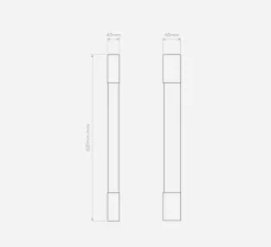 Applique de salle de bain, Palermo 600 LED, noir mat, IP44, LED, 3000K, 346lm, L60cm, H60cm - Astro Lighting