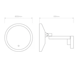Applique de salle de bain, Nagoya, chrome poli, IP44, L25 - 34,5cm, H25cm - Astro