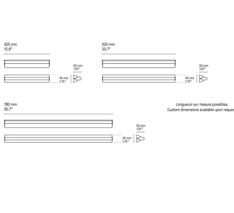 Applique de salle de bain, IP Metrop 325, graphite satiné, IP44, LED, 3000k, 300 lm, L32,5cm, H4,5cm - CVL