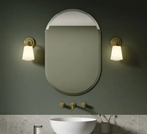 Applique de salle de bain, Anton, laiton poli, IP44, L11cm, H21,5cm - Astro