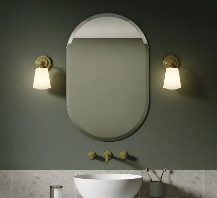 Applique de salle de bain, Anton, laiton poli, IP44, L11cm, H21,5cm - Astro